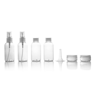 

JIA BAI Six pieces for skin care Cosmetic bath bottle spray bottle transparent bottle invisible eye box travel bottle portable set