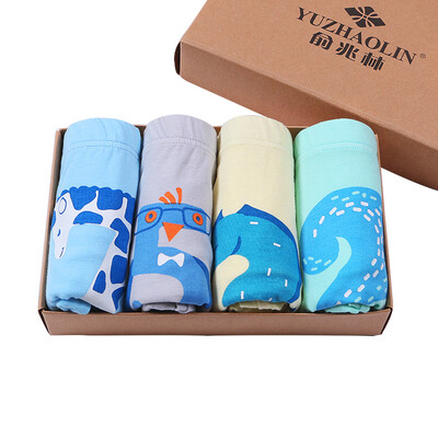 

Yu Zhaolin children&39s underwear category A standard big boys four put flat underwear YL17T005DZ fun cartoon 110 yards