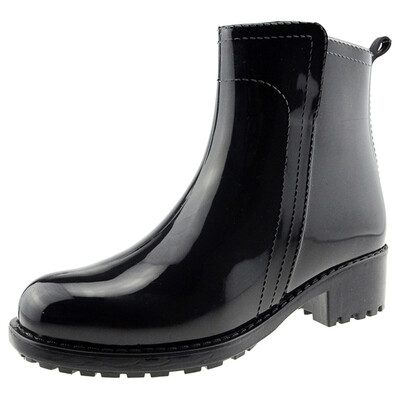 

Haitian Halteke rain boots fashion hand-painted boots waterproof rain boots rubber shoes DB001 black 38 yards