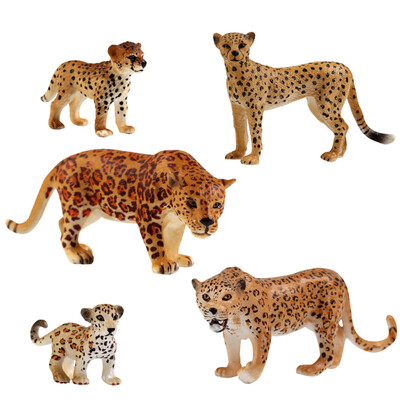 

SURPRESA V, Animal Set Toy Gift for Kids, The Leopard family, 5pieces of one set