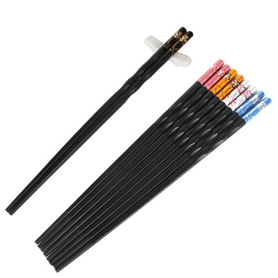 

100 Run Bairun alloy chopsticks set home chopsticks 5 double-loaded non-slip non-moldy 5 kinds of color creative chopsticks suit 19179
