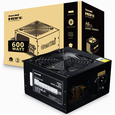 

Great Wall rated 600W HOPE-7000DS power supply 60cm long output line active PFC silent fan