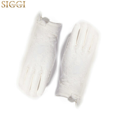 

Siggi CM16901 female Korean version of the tide elegant lace bow tie summer summer riding gloves white 23 9cm