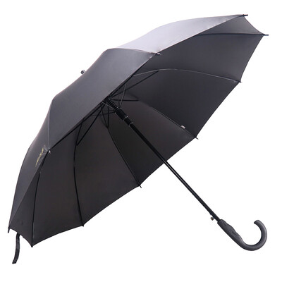 

Paradise umbrella to increase reinforcement black silk vinyl self-opening straight business umbrella black 193E upgrade version
