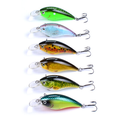 

1pc Приманка для рыбной ловли 3 "-7.6cm Приманка для рыбалки 10.18g Рыболовная снасть Crankbait 6 8 # Hook