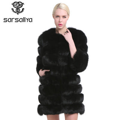 

SARSALLYA real fur fox fur coat design ladies winter really fox fur coat detachable real fur coat wome