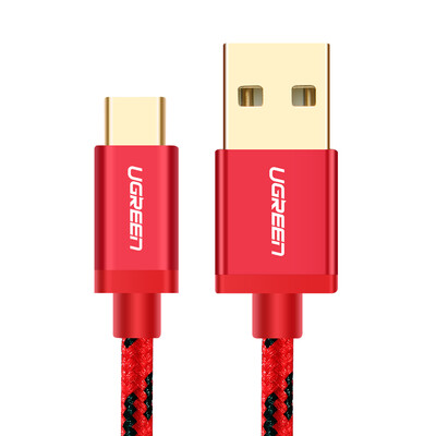 

Green Union Type-C data cable fast charge mobile phone charging line Andrews USB adapter charger power cord support Huawei P9 glory millet 65 music as 05 meters 40483 red