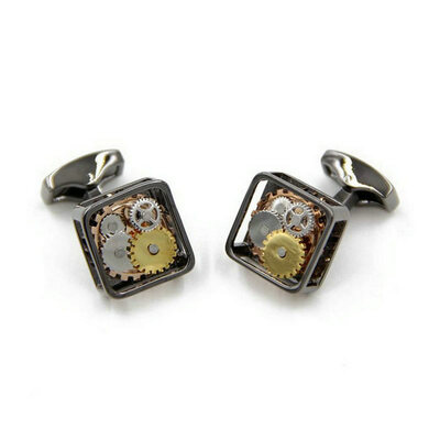 

Yoursfs @ Fashion Handmade Cufflink Retro Vintage Machinery Стимпанк Личность Часы Стекло Пользовательские Мужчины Футболка Запонки Ювелирные изделия