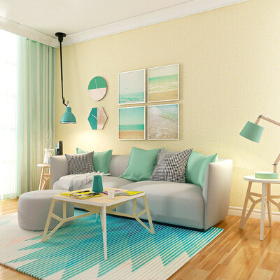 

FOOJO self-adhesive thickened non-woven wallpaper TV wallpaper living room bedroom decorative stickers beige 053 10 m