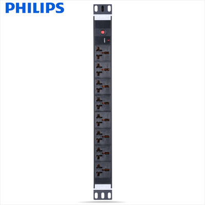

Philips (PHILIPS) 8 отверстий от беспроводного терминала перегрузки PDU на выходе шкафа вилки полосковой линии платы монтажной платы 10A / 16A двойные отверстия перетащить полосу