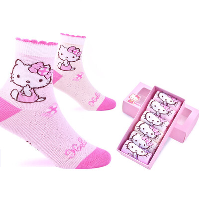 

Hello Kitty (HELLOKITTY) дети носки девушки Tongjiao носки детские носки KT3039 смешанный цвет 6 пар 22-24 см