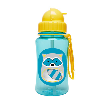 

【Jingdong Supermarket】 SKIP HOP Zoo Water Bottle Baby Drinking Cup Children's Cup 350ml (with straw) - Raccoon 6 months or more