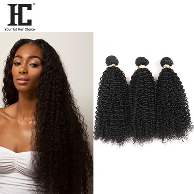 

HC Hair Malaysia Kinky Curly Hair 100% Kinky Curly Weave Human Hair 3Pcs / Lot Необработанные малайзийские кудрявые фигурные волосы