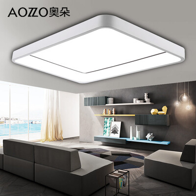 

Austrian simple ornaments AOZZO living room LED ceiling lamp Nordic simple lighting rectangular living room bedroom balcony restaurant lighting 80 60CM level dimming 80W CL40954FJ