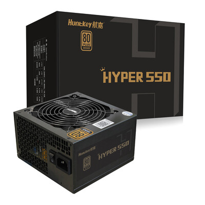 

Huntkey rated 550W HYPER550 power supply (game power / single 45A / 80PLUS bronze / active PFC / double forward / full voltage / back alignment