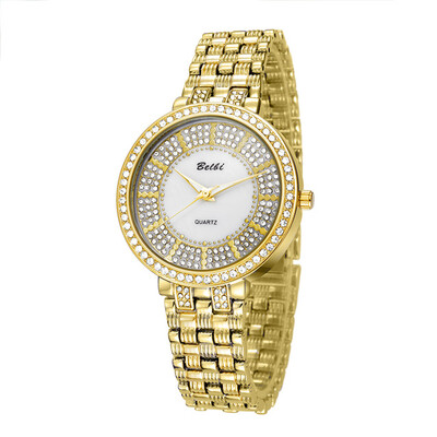 

2016 Belbi Luxury Women Watch Stainless Steel Quartz Business Rhinestone Diamond Ladies Fashion Casual Watches Relogio Feminino
