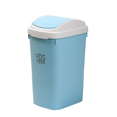 

Ai Xin still new YSD square shaking plastic color trash canopy sky blue 13L