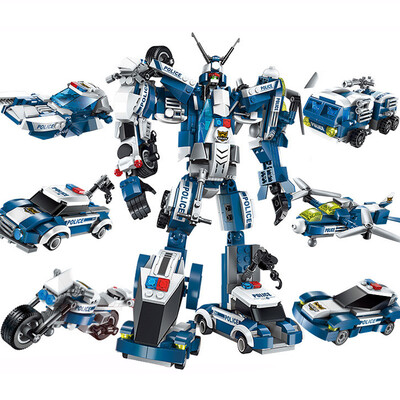 

Enlighten 1407 6-in-1 Transformation Robot Building Blocks Brick Set 577 Pcs For Kids Age 6
