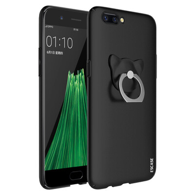 

ESCASE OPPO R11 мобильный телефон чехол для отправки цепи пряжки все включено краски кожи чувство серии твердой оболочки защиты ухода за кожей черный