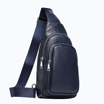 

Caroris Men's Chest Pack Leather Messenger bag Fashion wild shoulder bag N0003