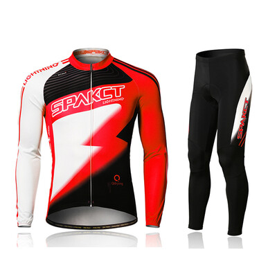 

Sparct Spakct Cycling Suit Spring Summer Mirage Lightning Long Sleeve Cycling Top Cycling Shirt Lightning Suit - Blue L Code