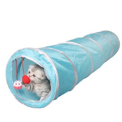

Jiji Zai cat tunnel cat single pass tunnel paper paper Chile Yi cat toys drill tube foldable pink