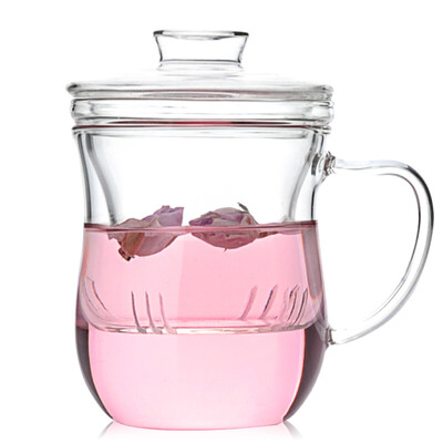 

Jingdong Supermarket] excellent amoy guests glass cups tea cups double-layer tea with tea bubble cup three-piece