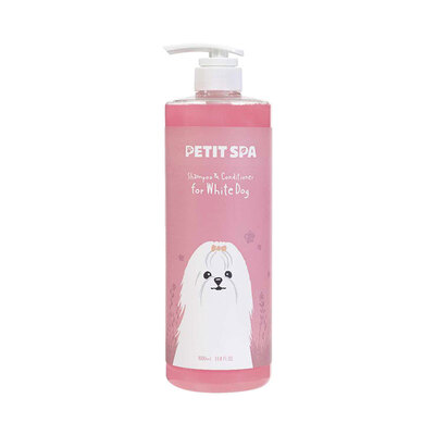 

PETITSPA pet shower gel & hair care conditioner dog bath shampoo bath shower gel 500ml white hair special type Korea imported Jingdong overseas direct mining
