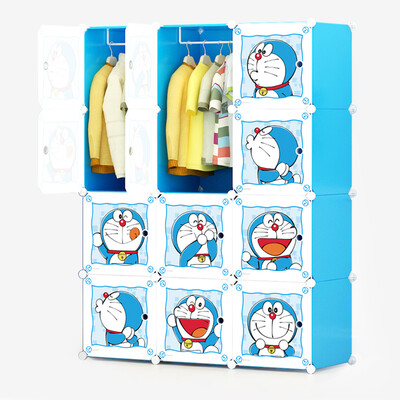 

[Jingdong supermarket] Kou Si Duo A dream wardrobe resin cartoon combination simple wardrobe 8 door 6 grid 1 hanging ordinary sect
