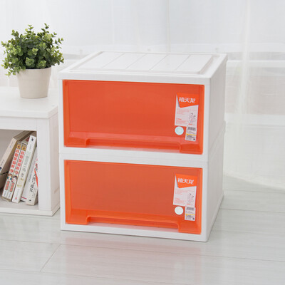 

Citylong Plastic Storage Cabinet Drawer Single layer Combination Childrens Clothing Toy Locker Chest of drawers 2 Pack Ming Or