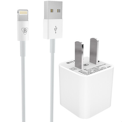 

BIAZE Apple, 7/6 / 5s вне белой линии данных Цинк 1,2 + 5V / 1A телефон зарядное устройство iPhone5 / 6s / 7 Plus / новый IPad Air Mini Kit M1 + K8
