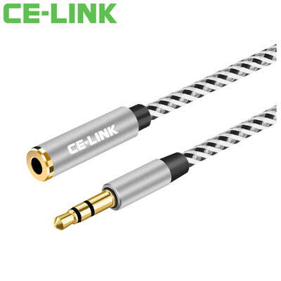 

CE-LINK 2200 35mm stereo audio cable extension cable 2 meters car AUX cable for mobile phone flat panel amplifier MP3 DVD&other space gray