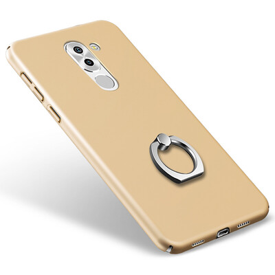

Sanctuary Sendio Huawei HUAWEI glorious play 6x phone shell protective shell protection sleeve frosted drop shell all-inclusive belt with a ring buckle bracket hard shell champagne gold