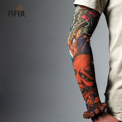 

Tsful AL248XTA Tattoo Cuffs Summer Men and Women Outdoor Sun Cuffs Ice Cuff Sleeve Arms Gloves Sunshade Gloves Sleeping Sleeves Women's Summer Handches BWS-01 Lingdu