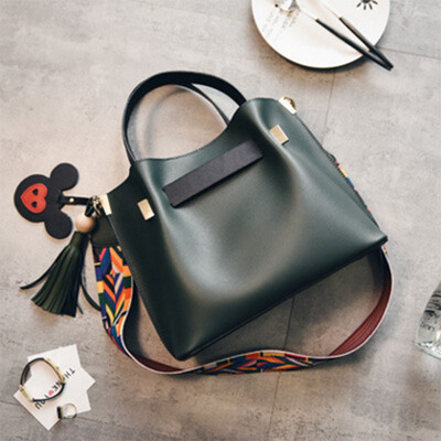 

Bucket bag fashion color shoulder strap shoulder bag cute pendant handbag as gift for women