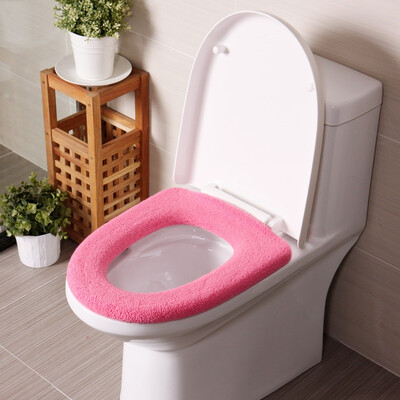 

[Jingdong supermarket] Ou Runzhe toilet pad plush warm toilet toilet seat pad (mixed color 4 sets)