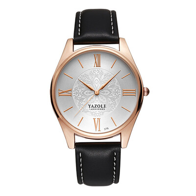 

Yazole New Fashion OL Dress Quartz Watch Women Luxury Rose Gold Roma Watch Top Brand Luxury Women's Wristwatch