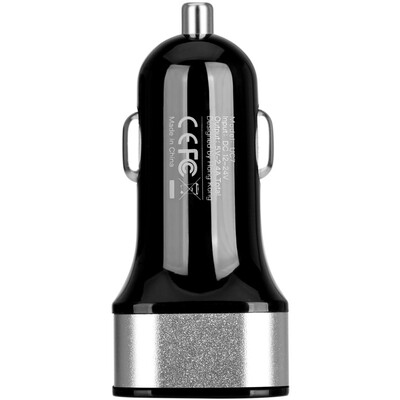 

MOMAX UC7D Car Charger Dual USB Fast Charger 24A One drag Two Car Charger Cigarette Charger Black