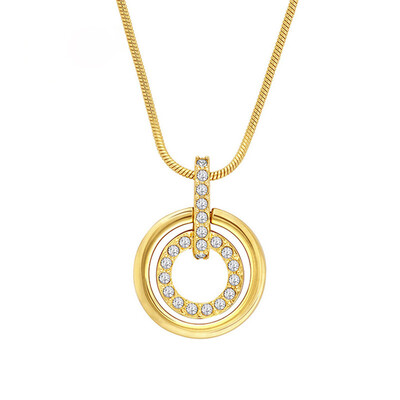

SWAROVSKI Сваровский Круг родий ж кольца цвета Pavé кристалл-как текстура ожерелье 1081977 позолоченного