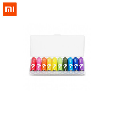 

10 шт / серия Xiaomi ZI7 щелочная батарея 1.5V Rainbow AAA первичные батареи LR03 AM-4 Pilha seca для MP3-фонарика Радио Walkman