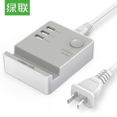 

Зеленый связанного USB зарядного устройства многоходовой зарядки головка телефон таблетка адаптер питания быстро / вилка применить 5V / 2a Apple, Эндрюс Samsung просо Huawei белого стент 20361
