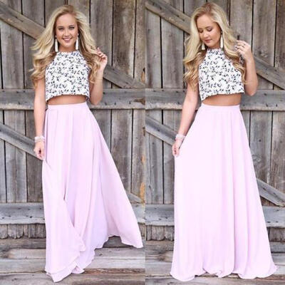 

CANISWomen Long Skirt New Fashion Bohemian Beach Pleated Skirt Summer Long Dress
