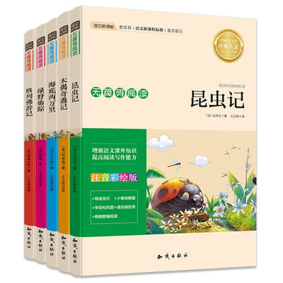 

新课标必读 海底两万里+绿野仙踪+昆虫记+木偶奇遇记+格列佛游记（套装共5册）