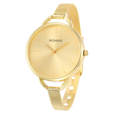 

Watches Women Luxury Clock Gold Steel Ladies Dress Wristwatches Relogio Feminino