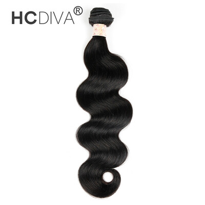 

New 100 Human virgin Hair Weave HCDIVA Hair Unprocessed Brazilian Body Wave 1Pc Cheap Hair Bundles