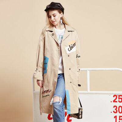 

Mark Huafei Women&39s 2017 autumn new product simple style coat coat Korean version of the Slim jacket female winter models are color S