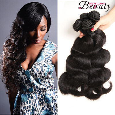 

Brazilian Body Wave Virgin Hair 100% Unprocessed Human Hair Weave Bundles Nature Color Non Remy Hair