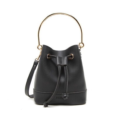 

MICOCAH Women Sweet Solid Metal Semicircle Hand Drawer Bucket Bag 4Colors PU Leather NCS088