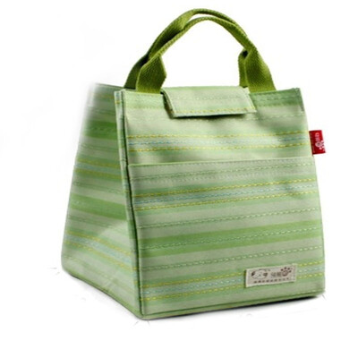 

Oxford cloth at the end of the striped lunch bag package bag