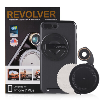 

Think of music Ztylus apple iphone7plus phone shell bracket camera lens wide-angle fish eye macro polarization 4 in 1 lens set black gold